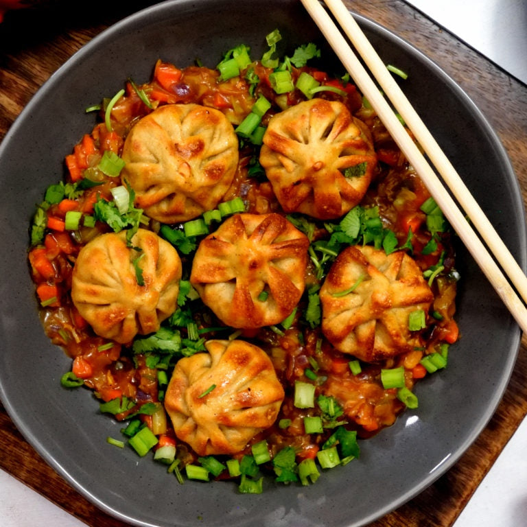 Fried Vegetarian Momo 6 pieces