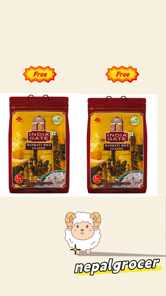 2 Bags of Indian Gate 5kg Classic