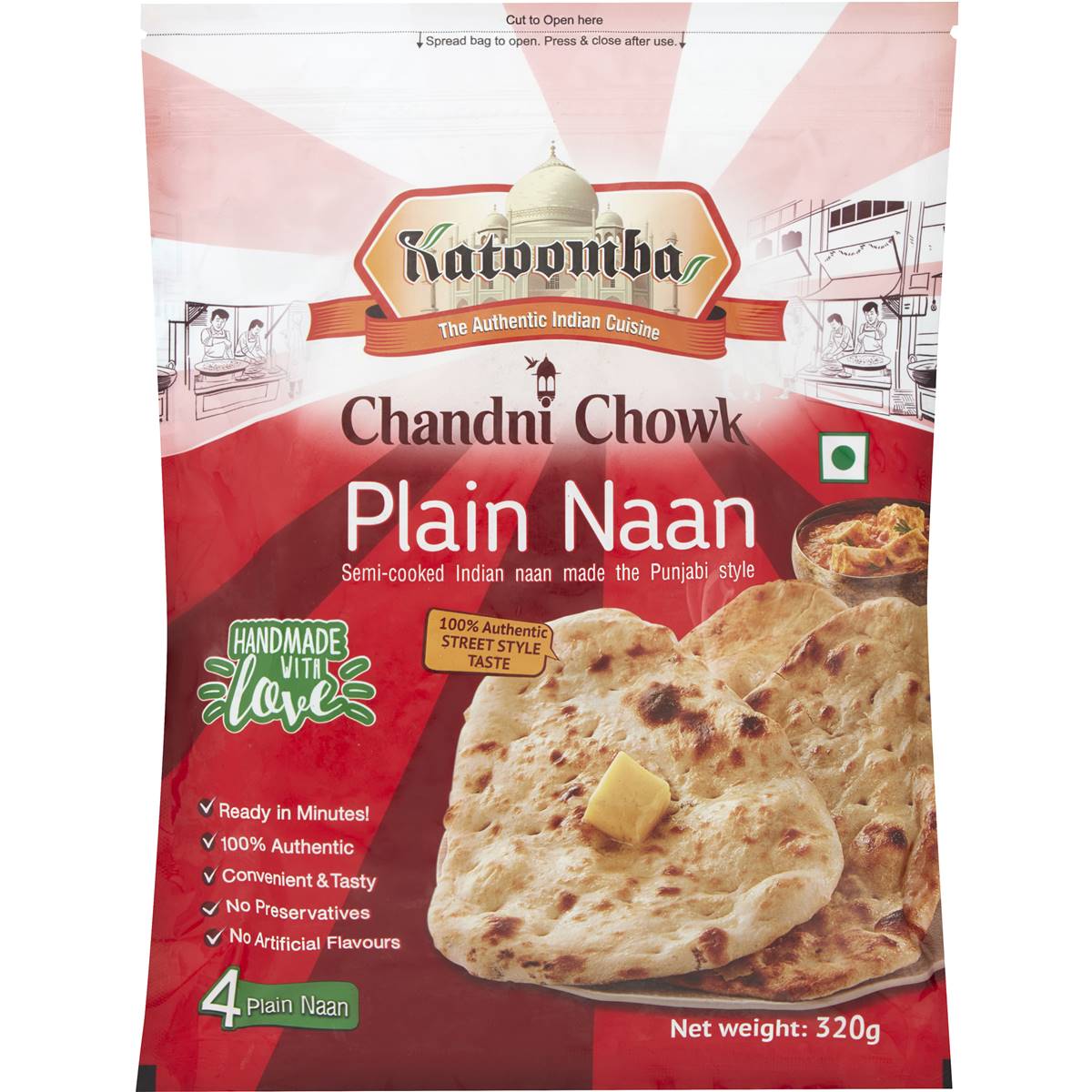 KATOOMBA PLAIN NAAN 4PCS