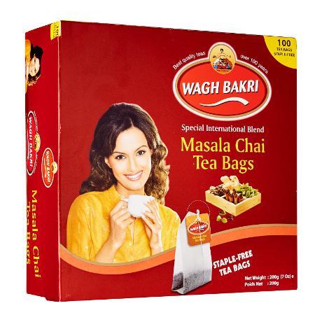 WAGH BAKRI MASALA CHAI TEA BAGS 200G