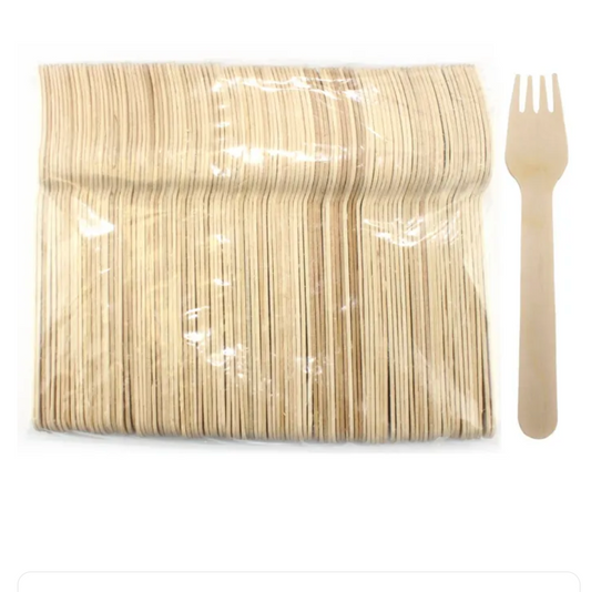 WOODEN FORK 100pcs